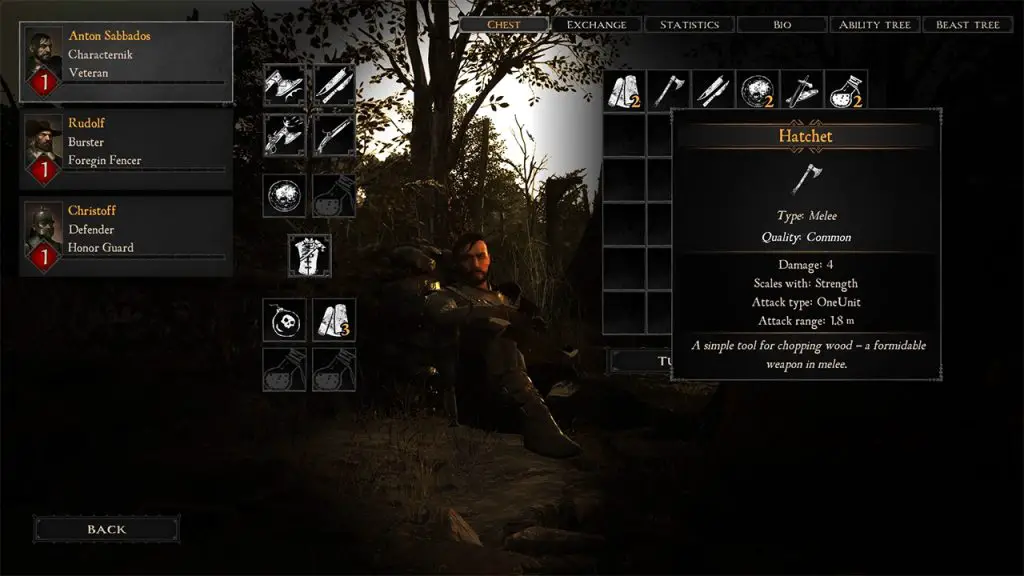 Equipment Menu - Anton