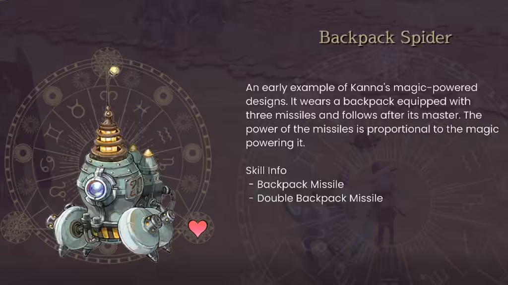 WitchSpring R, Backpack Spider