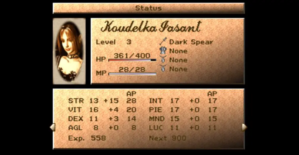 Koudelka Stats