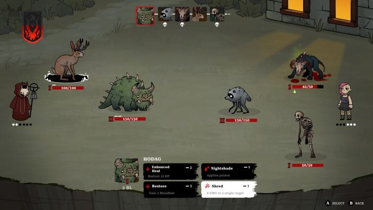 Creepy Horrors: Blood Cult 2 – 3v3 turn-based combat screenshot